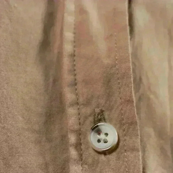 KOTN 100% Egyptian Cotton Khaki Maxi Button Up Collared Shirt Dress Women Size 4 - Picture 14 of 14